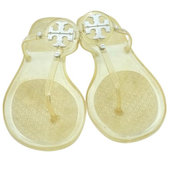 TORY BURCH~Mini Miller~RUBBER JELLY SLIDES FLAT THONG SANDAL SHOES SZ 10 - Picture 2 of 5